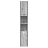 Armadietto Bagno Grigio Sonoma 30x30x183,5 cm Legno Multistrato cod mxl 12914