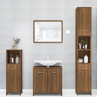 Armadietto Bagno Rovere Marrone 30x30x183,5cm Legno tecnico 815521