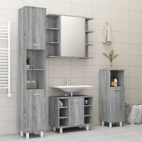 Mobile da Bagno Grigio Sonoma 80x20,5x64cm in Legno Multistrato 815523