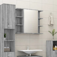 Mobile da Bagno Grigio Sonoma 80x20,5x64cm in Legno Multistrato 815523