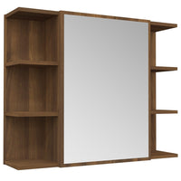 Mobile specchio da bagno 80 x 20,5 x 64 cm legno marrone 02_0006721