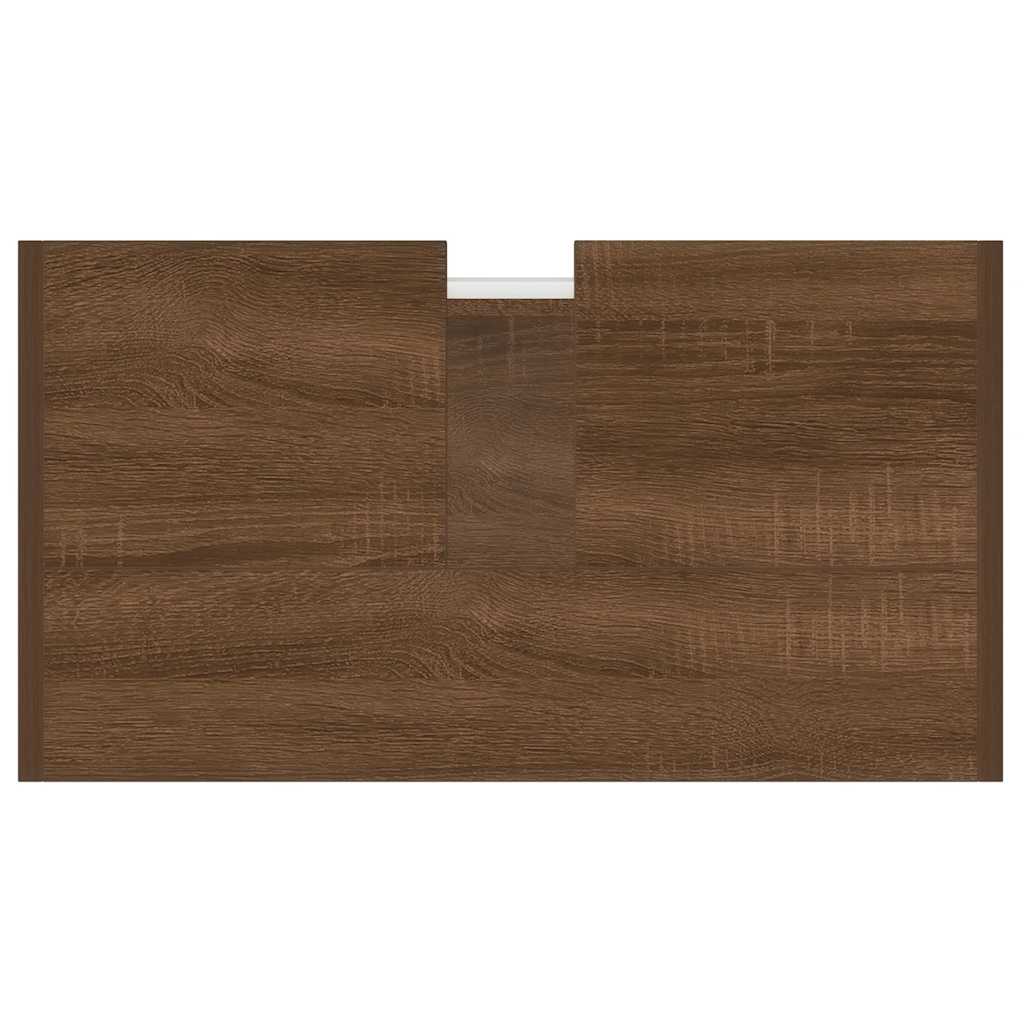 Armadietto Bagno Rovere Marrone 60x33x60cm Legno Ingegnerizzato cod mxl 17891