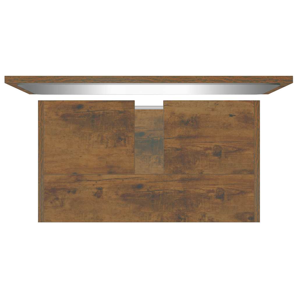 Set di Mobili da Bagno Rovere Fumo in Legno Multistrato 815528