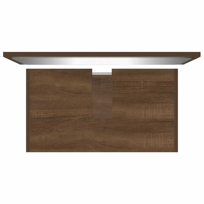 Set Mobili da Bagno Rovere Marrone in Legno Multistrato 815530