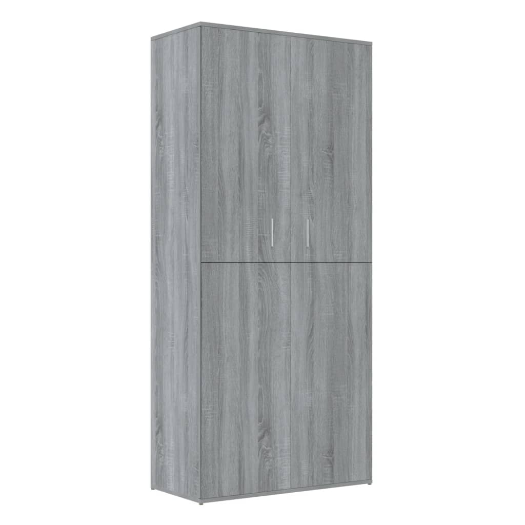 Scarpiera Grigio Sonoma 80x39x178 cm in Legno Multistrato 815532