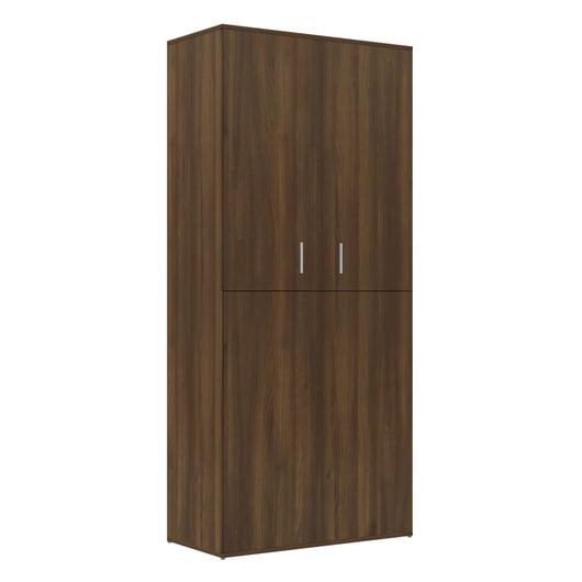 Scarpiera Rovere Marrone 80x39x178 cm in Legno Multistrato 815533