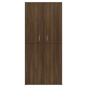 Scarpiera Rovere Marrone 80x39x178 cm in Legno Multistrato 815533
