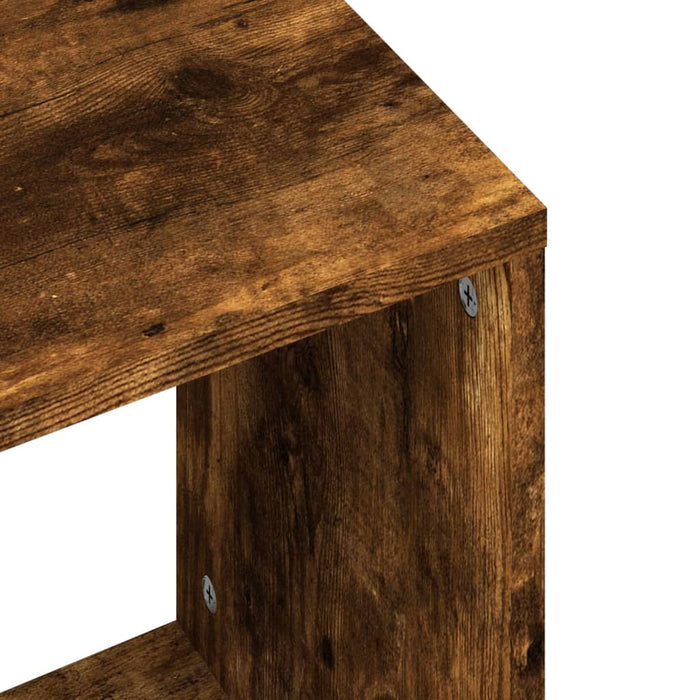 Tavolini Impilabili 2 pz Rovere Fumo in Legno Multistrato 815540