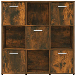 Libreria Rovere Fumo 90x30x90 cm in Legno Multistrato 815549