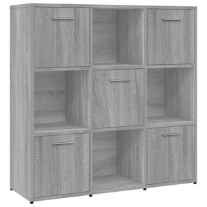 Libreria Grigio Sonoma 90x30x90 cm in Legno Multistrato 815550