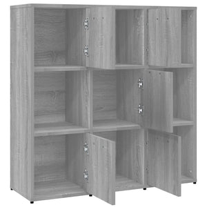 Libreria Grigio Sonoma 90x30x90 cm in Legno Multistrato 815550