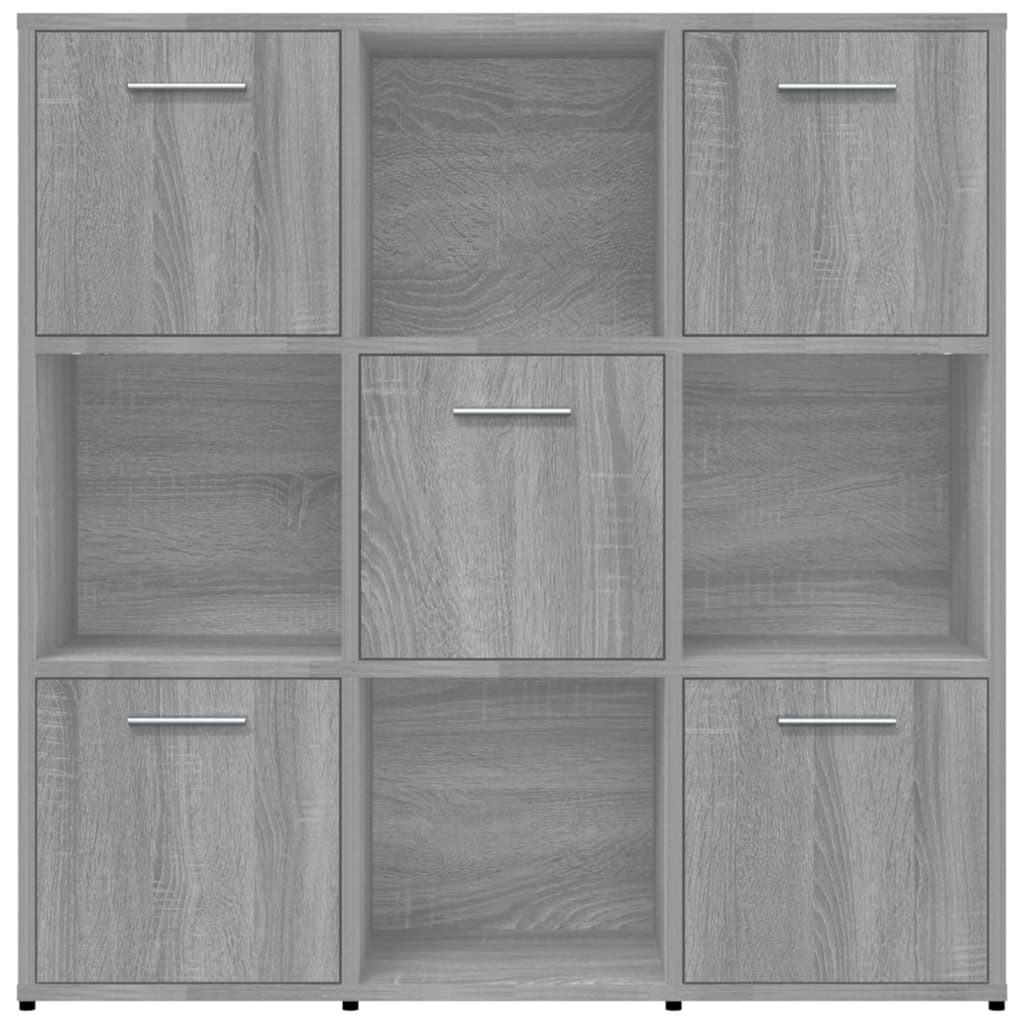 Libreria Grigio Sonoma 90x30x90 cm in Legno Multistrato 815550