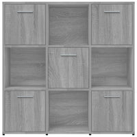 Libreria Grigio Sonoma 90x30x90 cm in Legno Multistrato 815550