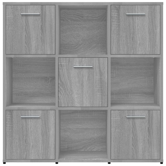 Libreria Grigio Sonoma 90x30x90 cm in Legno Multistrato 815550