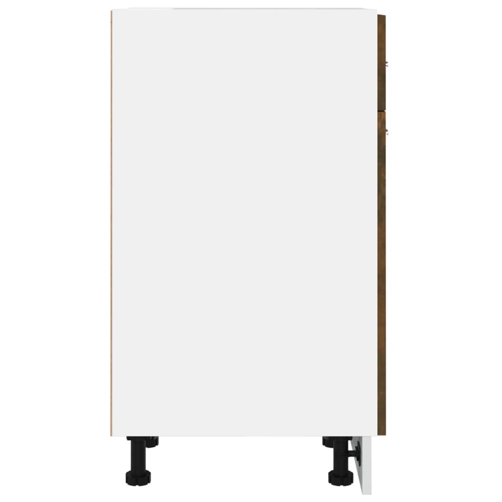 Mobile con Cassetto Rovere Fumo 30x46x81,5 cm Legno Multistrato 815567