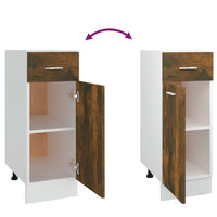 Mobile con Cassetto Rovere Fumo 30x46x81,5 cm Legno Multistrato 815567