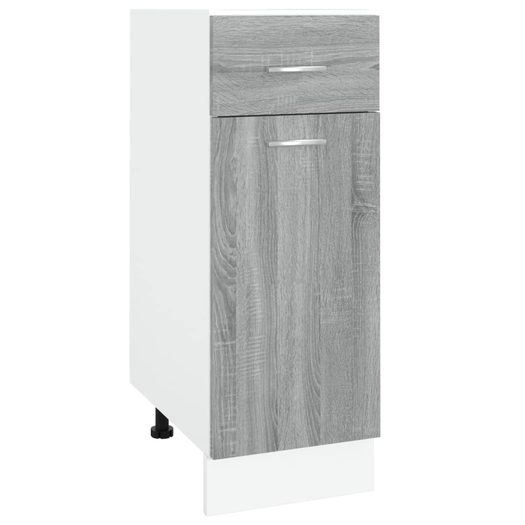 Mobile con Cassetto Grigio Sonoma 30x46x81,5 Legno Multistrato 815568