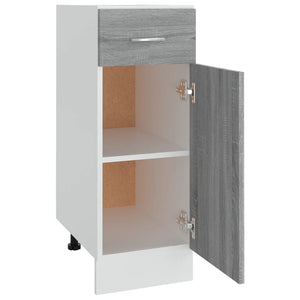 Mobile con Cassetto Grigio Sonoma 30x46x81,5 Legno Multistrato 815568