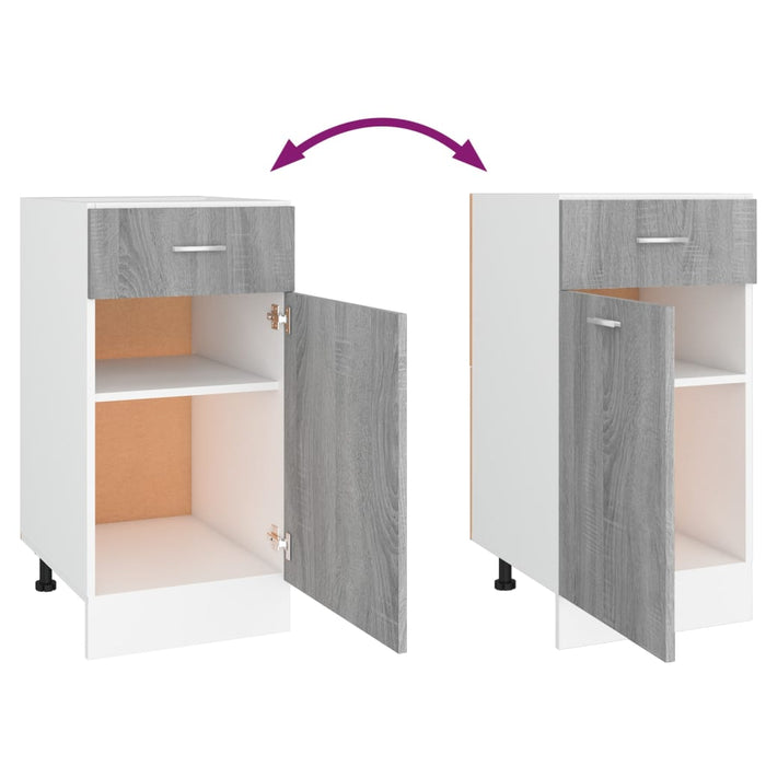 Mobile con Cassetto “Lyon” Grigio Sonoma 40x46x81,5 815571