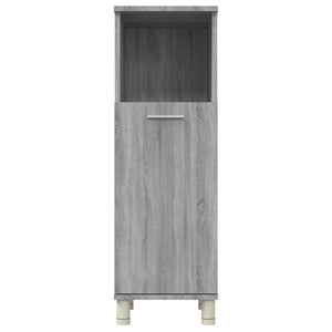 Armadietto Bagno Grigio Sonoma 30x30x95 cm in Legno Multistrato cod mxl 12065
