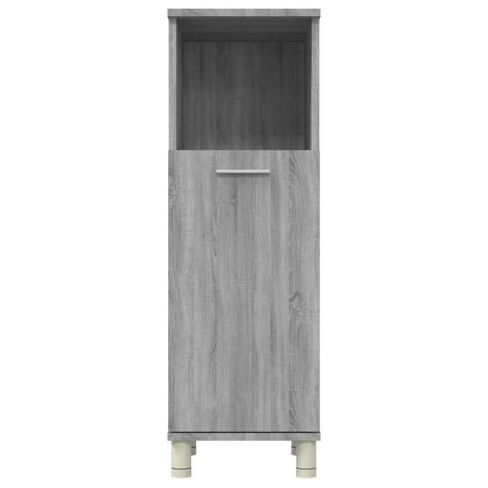 Armadietto Bagno Grigio Sonoma 30x30x95 cm in Legno Multistrato cod mxl 12065