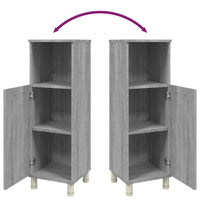 Armadietto Bagno Grigio Sonoma 30x30x95 cm in Legno Multistrato cod mxl 12065