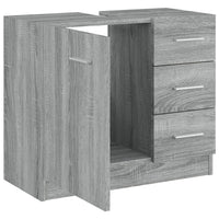 Mobile Lavabo-Armadietto da bagno Grigio Sonoma 63x30x54 cm in Legno Multistrato