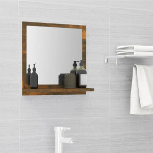 Specchio da Bagno Rovere Fumo 40x10,5x37cm in Legno Multistrato cod mxl 73681