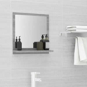 Specchio da bagno-Specchio decorativo Grigio Sonoma 40x10,5x37 cm Legno Multistrato