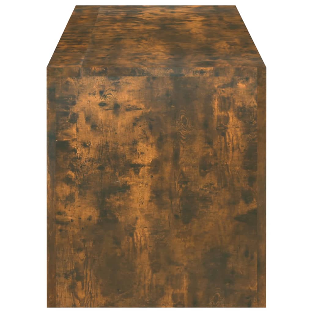 Mobile Porta TV con Luci LED Rovere Fumo 120x35x40 cm 815666