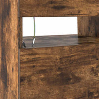 Mobile Porta TV con Luci LED Rovere Fumo 90x35x40 cm 815675