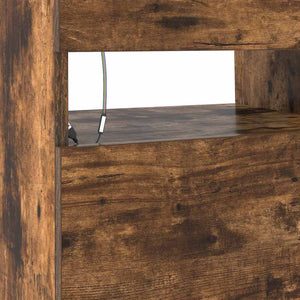 Mobile Porta TV con Luci LED Rovere Fumo 90x35x40 cm 815675