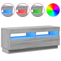 Mobile Porta TV con Luci LED Grigio Sonoma 100x35x40 cm