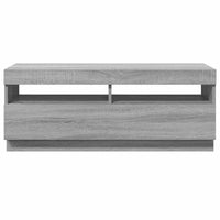 Mobile Porta TV con Luci LED Grigio Sonoma 100x35x40 cm