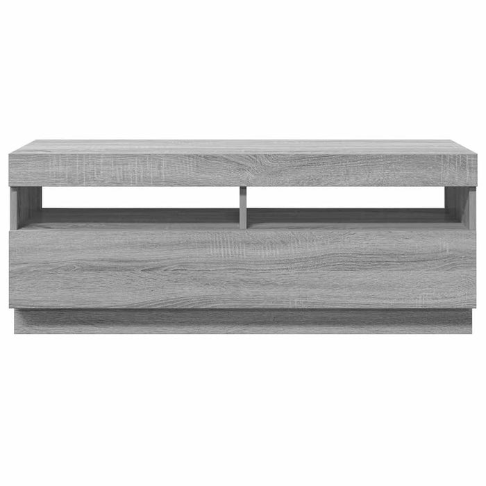 Mobile Porta TV con Luci LED Grigio Sonoma 100x35x40 cm