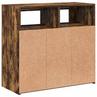 Credenza con Luci LED Rovere Fumo 80x35x75 cm cod mxl 13752