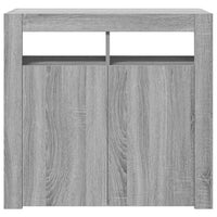 Credenza con Luci LED Grigio Sonoma 80x35x75 cm cod mxl 20081
