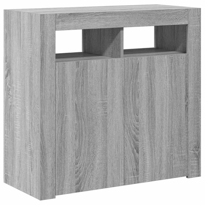 Credenza con Luci LED Grigio Sonoma 80x35x75 cm cod mxl 20081