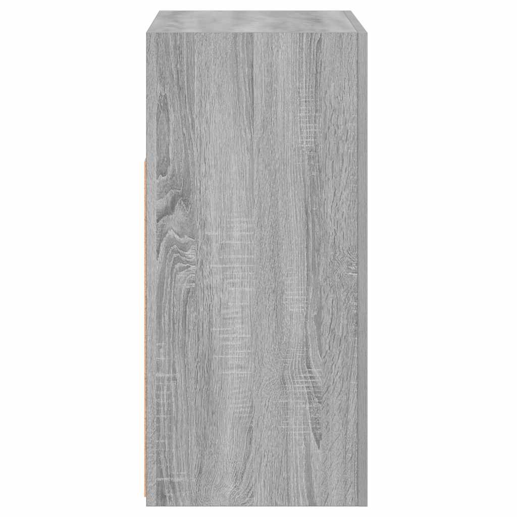 Credenza con Luci LED Grigio Sonoma 80x35x75 cm 815730