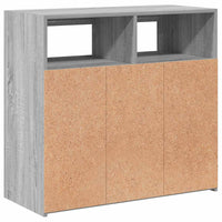 Credenza con Luci LED Grigio Sonoma 80x35x75 cm cod mxl 20081