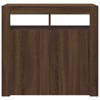 Credenza con Luci LED Rovere Marrone 80x35x75 cm cod mxl 24922