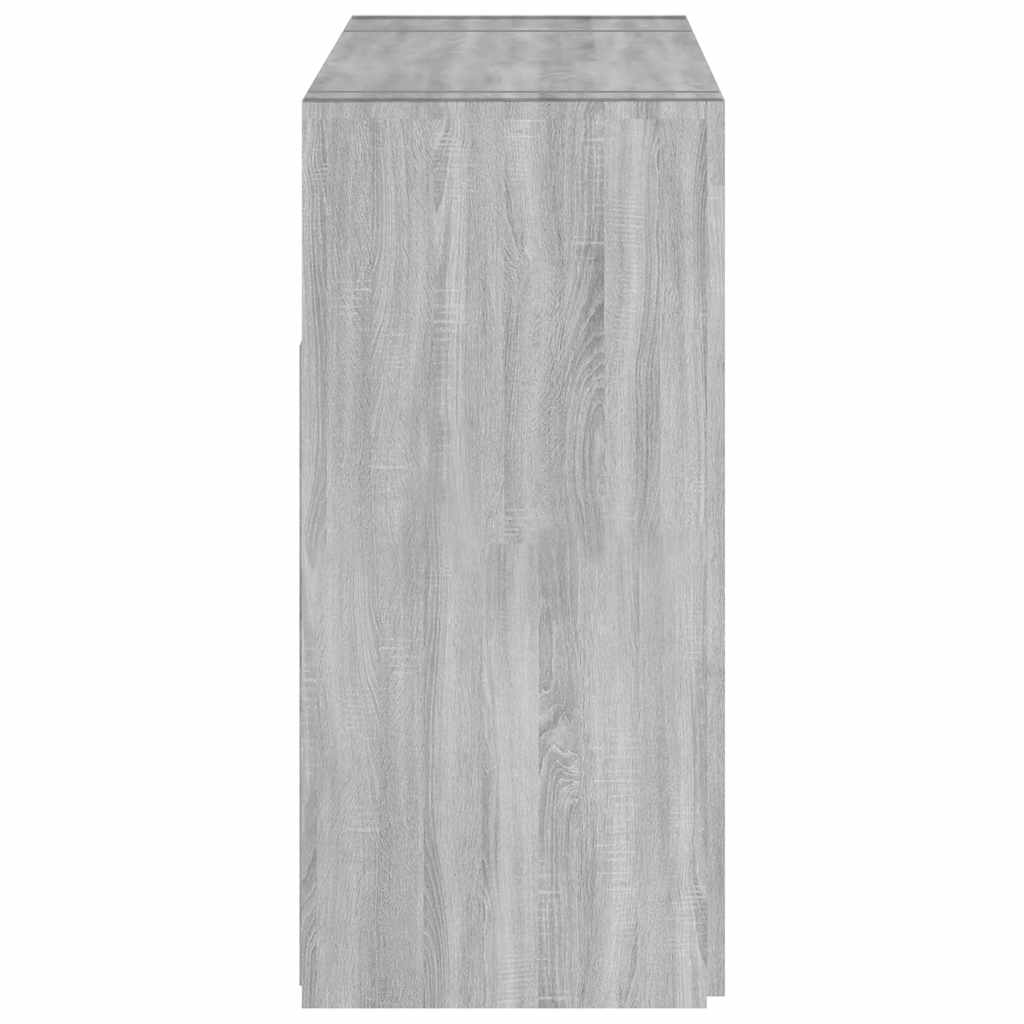 Credenza con Luci LED Grigio Sonoma 115,5x30x75 cm 815733