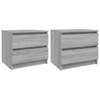 Comodini Grigio Sonoma 2 pz 50x39x43,5 cm in Legno Multistrato cod mxl 50133