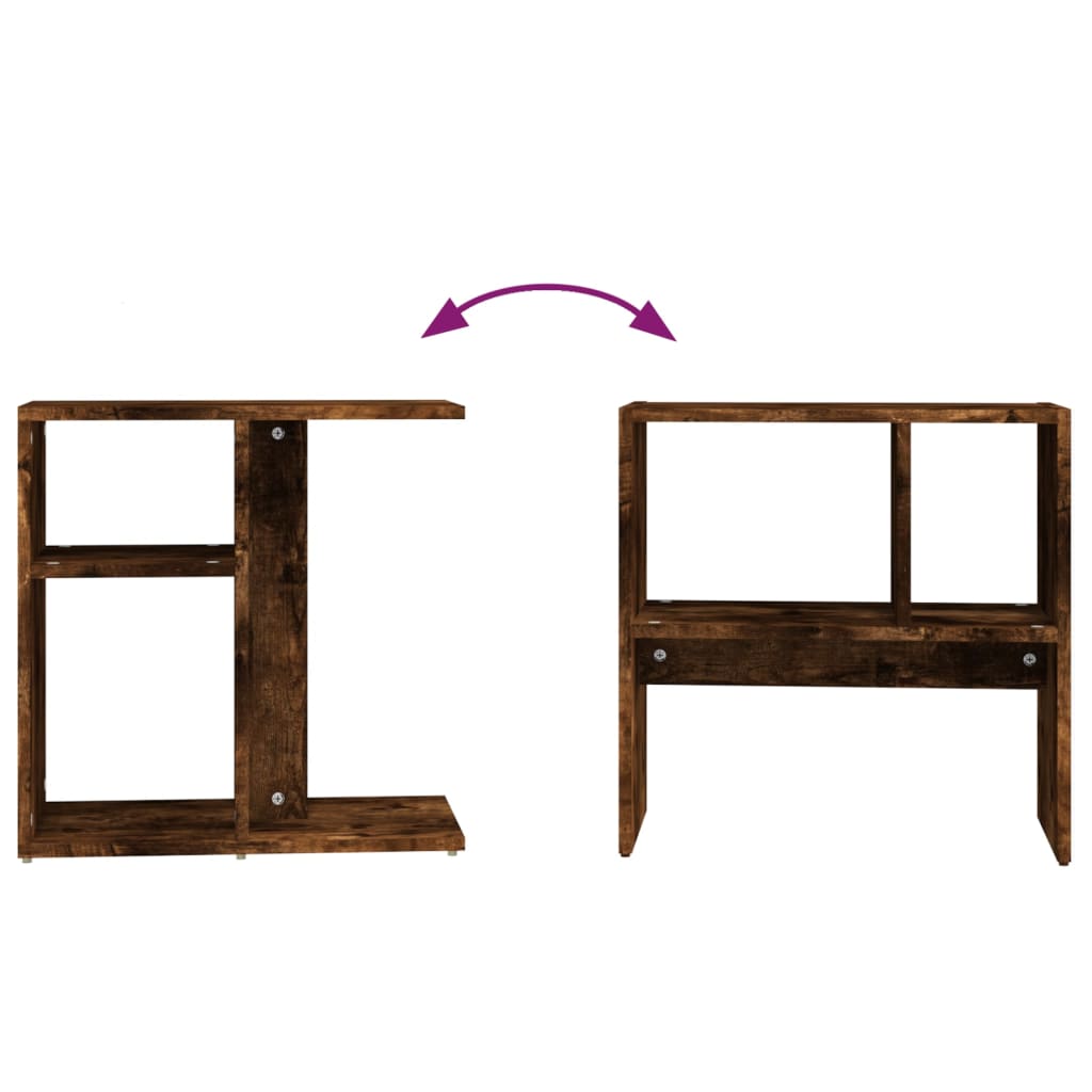 Tavolino da Salotto Rovere Fumo 50x30x50cm Legno Multistrato cod mxl 8007