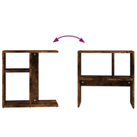 Tavolino da Salotto Rovere Fumo 50x30x50cm Legno Multistrato cod mxl 8007