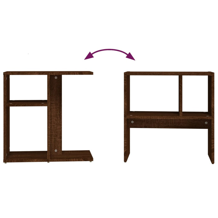 Tavolino da Salotto Rovere Marrone 50x30x50cm Legno Multistrato cod mxl 11783