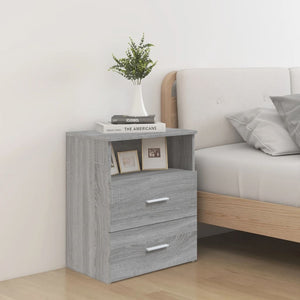Comodini 2 pz-Set di 2 Tavolino da notte Grigio Sonoma 50x32x60 cm