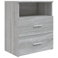 Comodini 2 pz-Set di 2 Tavolino da notte Grigio Sonoma 50x32x60 cm