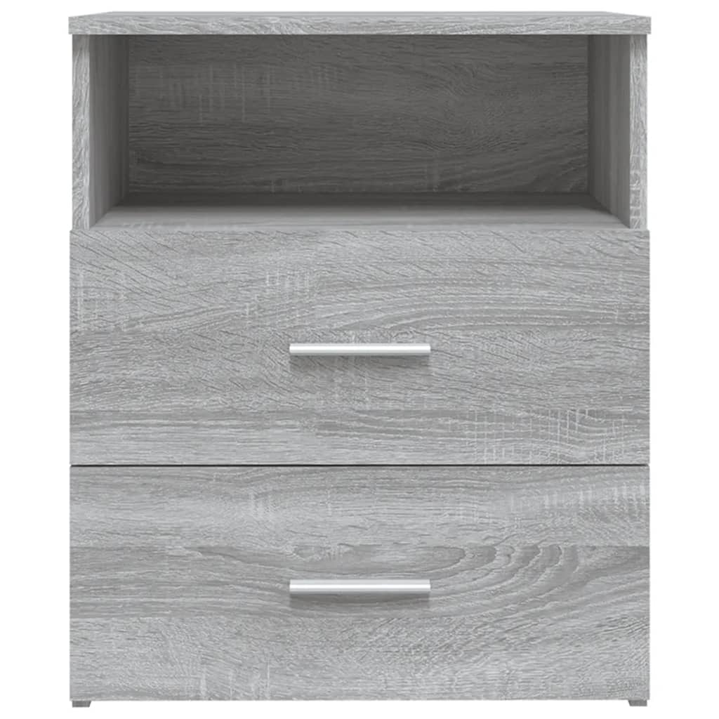 Comodini 2 pz-Set di 2 Tavolino da notte Grigio Sonoma 50x32x60 cm