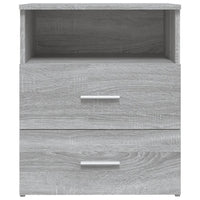 Comodini 2 pz-Set di 2 Tavolino da notte Grigio Sonoma 50x32x60 cm
